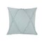 Laddha Home Designs 18" Pastel Blue Hand Woven Diamond Tufted Square Throw Pillow